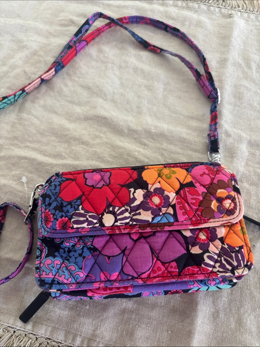 Vera Bradley Quilted Floral Crossbody Bag